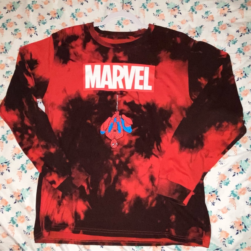 Spider-man tye-dye long sleeve shirt.